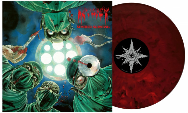 Autopsy ‎– Severed Survival, LP (手术封面, 红黑理石)