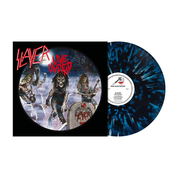 Slayer ‎– Live Undead, LP (蓝白黑喷溅)