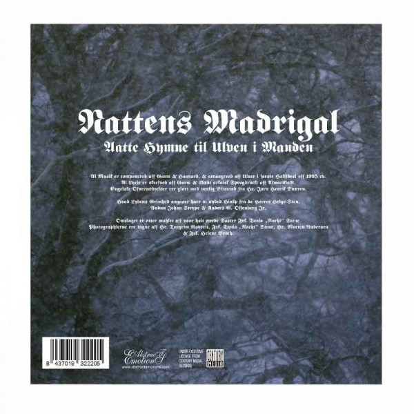 ULVER – Nattens Madrigal - Aatte Hymne Til Ulven I Manden, CD (豪华版)