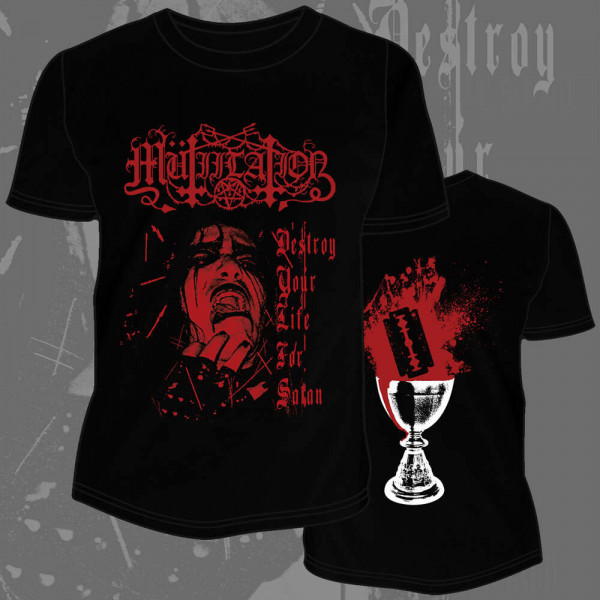 [订购] MUTIILATION ‎– Destroy Your Life for Satan, T恤 (黑色) [预付款1|179]
