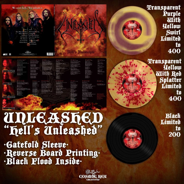 Unleashed ‎– Hell's Unleashed, LP (紫黄漩涡)