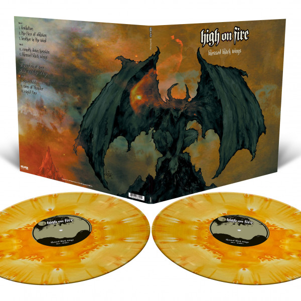 High On Fire ‎– Blessed Black Wings, 2xLP (橙色混合)