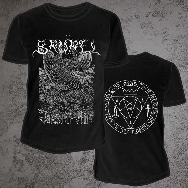 [订购] SAMAEL ‎– Worship Him, T恤 (黑色) [预付款1|179]