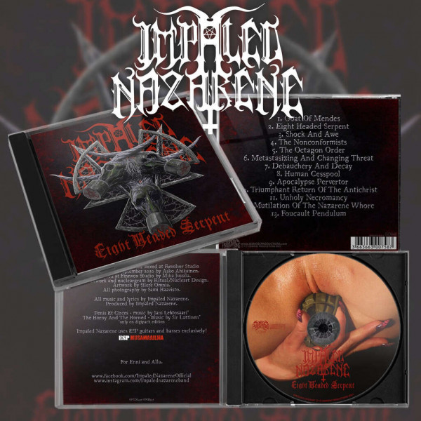 Impaled Nazarene ‎– Eight Headed Serpent, CD (塑料盒)