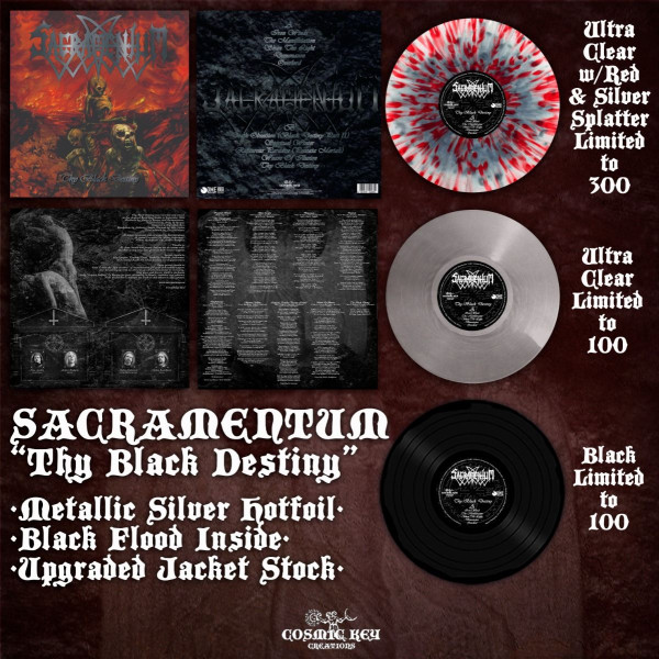 [订购] Sacramentum – Thy Black Destiny, LP (透明红银喷溅) [预付款1|169]